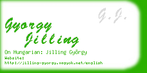 gyorgy jilling business card